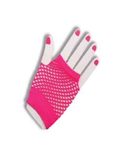 fingerless fishnet gloves