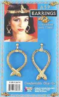 egyptian asp earrings