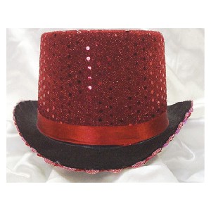 top red sequin hat