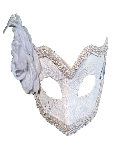 white masquerade mask