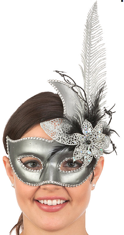 silver masquerade mask