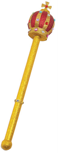gold/red deluxe glitter scepter