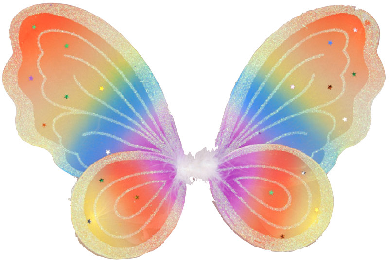 multicolored wings