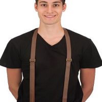 Suspenders-faux leather
