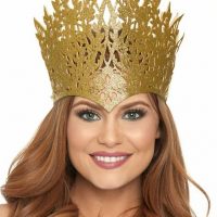 Gold Glitter Dye Cut Crown