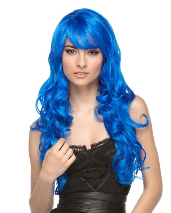 dark blue wig,long wavy dark blue wig,royal blue wig,melrose dark blue wig,kostumeroom,kostume room,costumeroom,costume room,westbay wigs