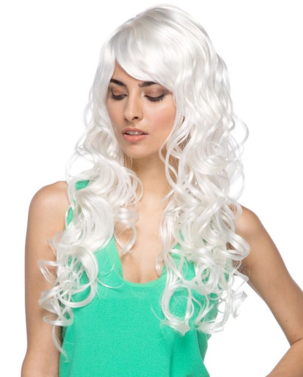 white long wig,long wavy white wig,melrose white wig,kostumeroom,kostume room,costumeroom,costume room,westbay wigs