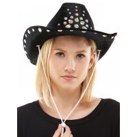 Diamond Cowgirl Black Hat w/Rhinestones