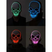 Neon light skull mask
